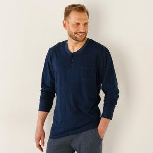 Blancheporte Pyžamové tričko s dlouhými rukávy námořnická modrá 107/116 (XL)
