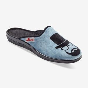 Blancheporte Sametové pantofle s potiskem Jeva modrá 43