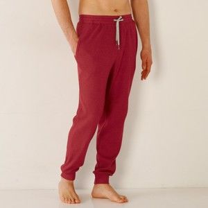 Blancheporte Pyžamové kalhoty s plastickým vzorem bordó 56/58