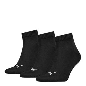 Blancheporte Kotníkové ponožky Quarter Puma, sada 3 párů, černé černá 35/38