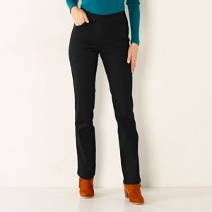 Blancheporte Rovné kalhoty s pružným pasem černá 54