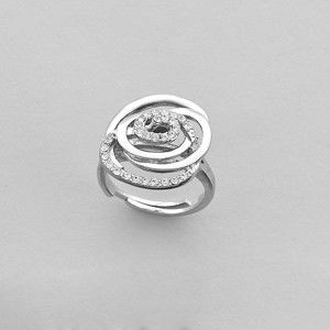 Blancheporte Nastavitel. prsten motiv květiny, krystal Swarovski, stříbro květ