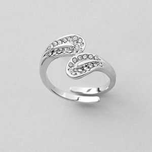 Blancheporte Nastavitelný prsten s krystaly Swarovski, ze stříbra s hady