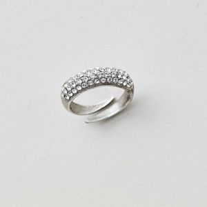 Blancheporte Nastavitelný prsten s krystaly Swarovski, ze stříbra víceřadý stříbrný