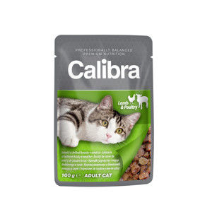 Blancheporte Kapsička pro kočky CALIBRA premium 100g jehněčí a drůbeží v omáčce 100g