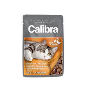 Blancheporte Kapsička pro kočky CALIBRA premium 100g kachní a kuřecí v omáčce 100g