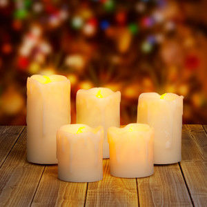 Blancheporte Sada pěti LED svíček - vytořte si vánoční atmosféru zcela bezpečně!