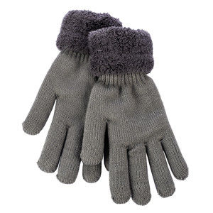 Blancheporte Zateplené zimní rukavice s beránkem šedá uni