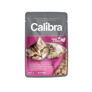 Blancheporte Kapsička pro kočky CALIBRA premium 100g krůtí a kuřecí v omáčce 100g