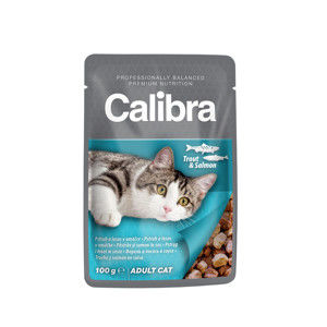 Blancheporte Kapsička pro kočky CALIBRA premium 100g pstruh a losos v omáčce 100g