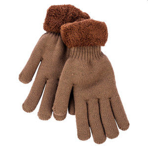 Blancheporte Zateplené zimní rukavice s beránkem hnědá uni