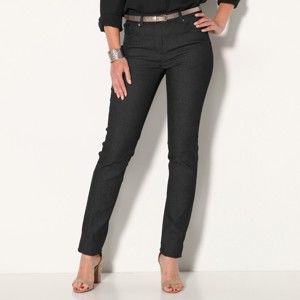 Blancheporte Strečové kalhoty v zeštíhlujícím střihu černá 50