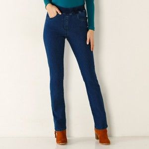 Blancheporte Rovné džíny s pružným pasem džínová modrá 44