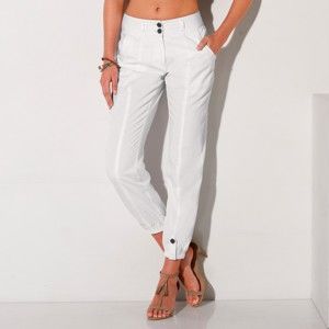 Blancheporte 7/8 džíny s podkasanými konci nohavic bílá 56