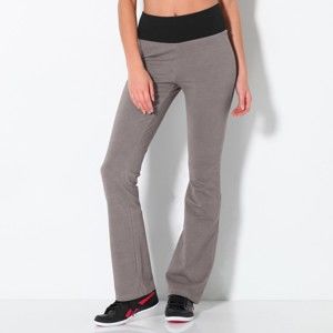 Blancheporte Sportovní kalhoty s kontrastním pasem šedá/černá 54