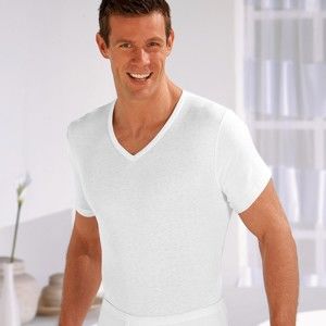 Blancheporte Sada 2 spodních triček s výstřihem do "V" bílá 109/116 (XXL)