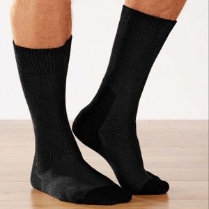 Blancheporte Sada 2 párů pracovních ponožek černá 43/46
