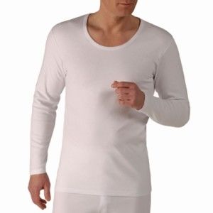 Blancheporte Sada 2 spodních triček s dlouhými rukávy bílá 117/124 (3XL)