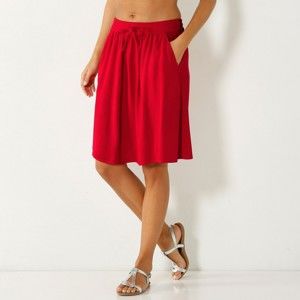Blancheporte Jednobarevná vzdušná sukně červená 48