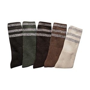 Blancheporte Sada 10 párů komfortních ponožek černá/khaki/kaštanová 43/46
