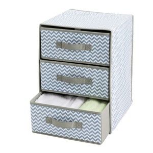 Blancheporte Box se třemi zásuvkami šedá 30 x 30 x 41,5 cm