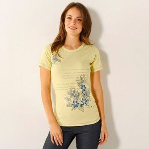 Blancheporte Jednobarevné tričko s krátkými rukávy, z bio bavlny, eco-friendly černá 34/36