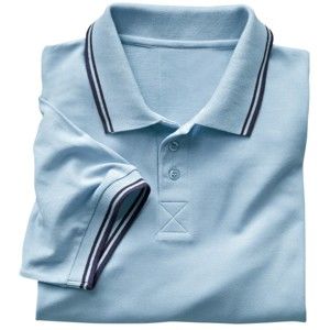 Blancheporte Polo tričko s krátkými rukávy nebeská modrá 117/126 (XXL)