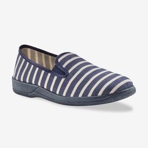 Blancheporte Domácí obuv s gumičkami námořnická modrá 42