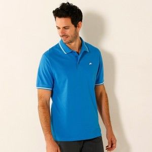 Blancheporte Polo tričko s krátkými rukávy azurová modrá 117/126 (XXL)