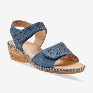 Blancheporte Perforované sandály námořnická modrá 36