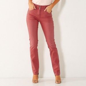 Blancheporte Rovné barevné džíny papriková 48