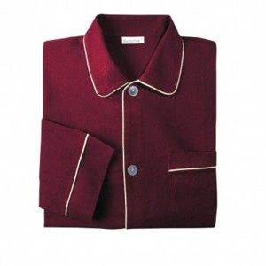 Blancheporte Pánská pyžamové košile na knoflíky, popelín bordó 87/96 (M)