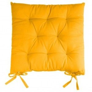 Blancheporte Sada 2 jednobarevných podsedků na židli zn. Colombine žlutá 40x40x7cm