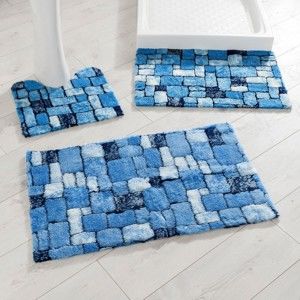 Blancheporte Koupelnová předložka, Mozaika modrá WC 50x40cm