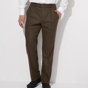 Blancheporte Kalhoty s pružným pasem, polyester/vlna oříšková 50