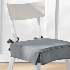 Blancheporte Sedáky na židle, s volánky, sada 2 ks perlově šedá 2x40x40cm