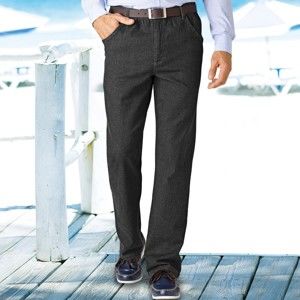 Blancheporte Extra pohodlné džíny s pružným pasem, vnitřní délka nohavic 72 cm černá 46