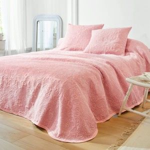Blancheporte Přehoz na postel Melisa růžové dřevo 160x250cm