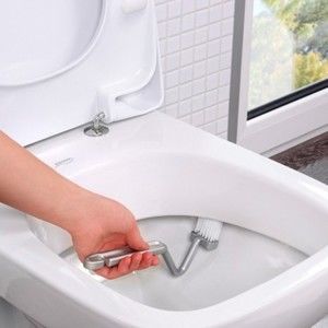 Blancheporte Kartáč na čištění WC stříbřitá 21x4x9cm