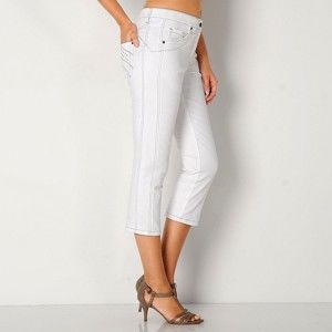 Blancheporte 3/4 džínové kalhoty bílá 54