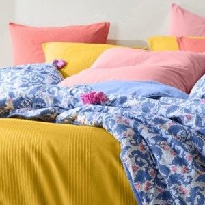 Blancheporte Jednobarevný tkaný přehoz na postel, bavlna růžovokorálová přehoz 220x250cm