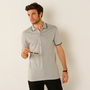 Blancheporte Polo tričko s krátkými rukávy světle šedá 127/136 (3XL)