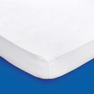 Blancheporte Meltonová voděodolná ochrana matrace s PVC vrstvou bílá 160x200cm, výška rohu 25cm