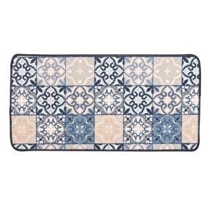 Blancheporte Kuchyňský kobereček, motiv dlaždice modrá 50x140cm