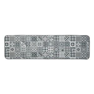 Blancheporte Žakárový koberec s motivem kachliček kostky šedá 50x120cm