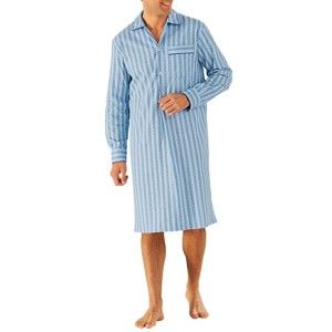 Blancheporte Pánská noční košile, popelín modrá 97/106 (L)