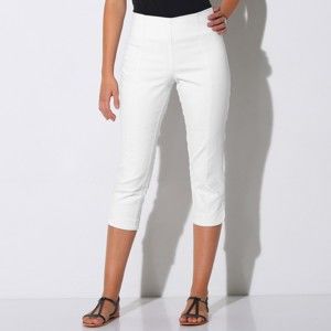 Blancheporte 3/4 ultra strečové kalhoty bílá 36