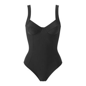 Blancheporte Jednodílné zeštíhlující plavky, s kosticemi černá,koš.B 44