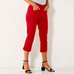 Blancheporte 3/4 kalhoty s rozparky červená 42