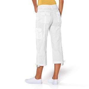 Blancheporte 3/4 kalhoty s úpletovým pásem bílá 42